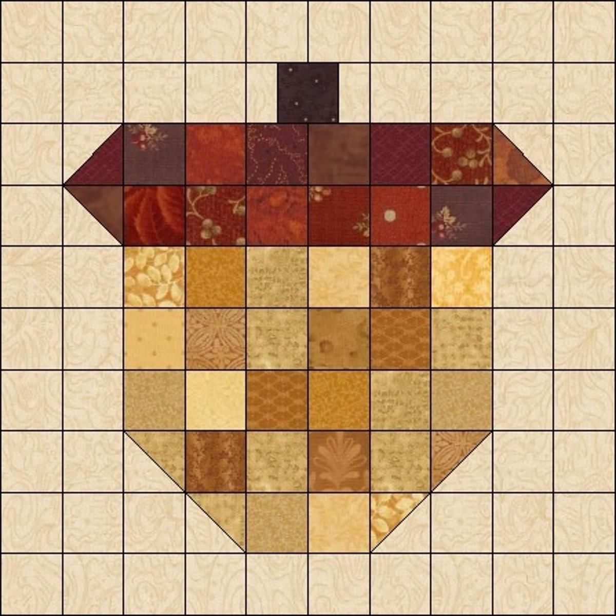 Acorn Quilt Block Pattern In 2020 Fall Quilt Patterns Fall Quilts 