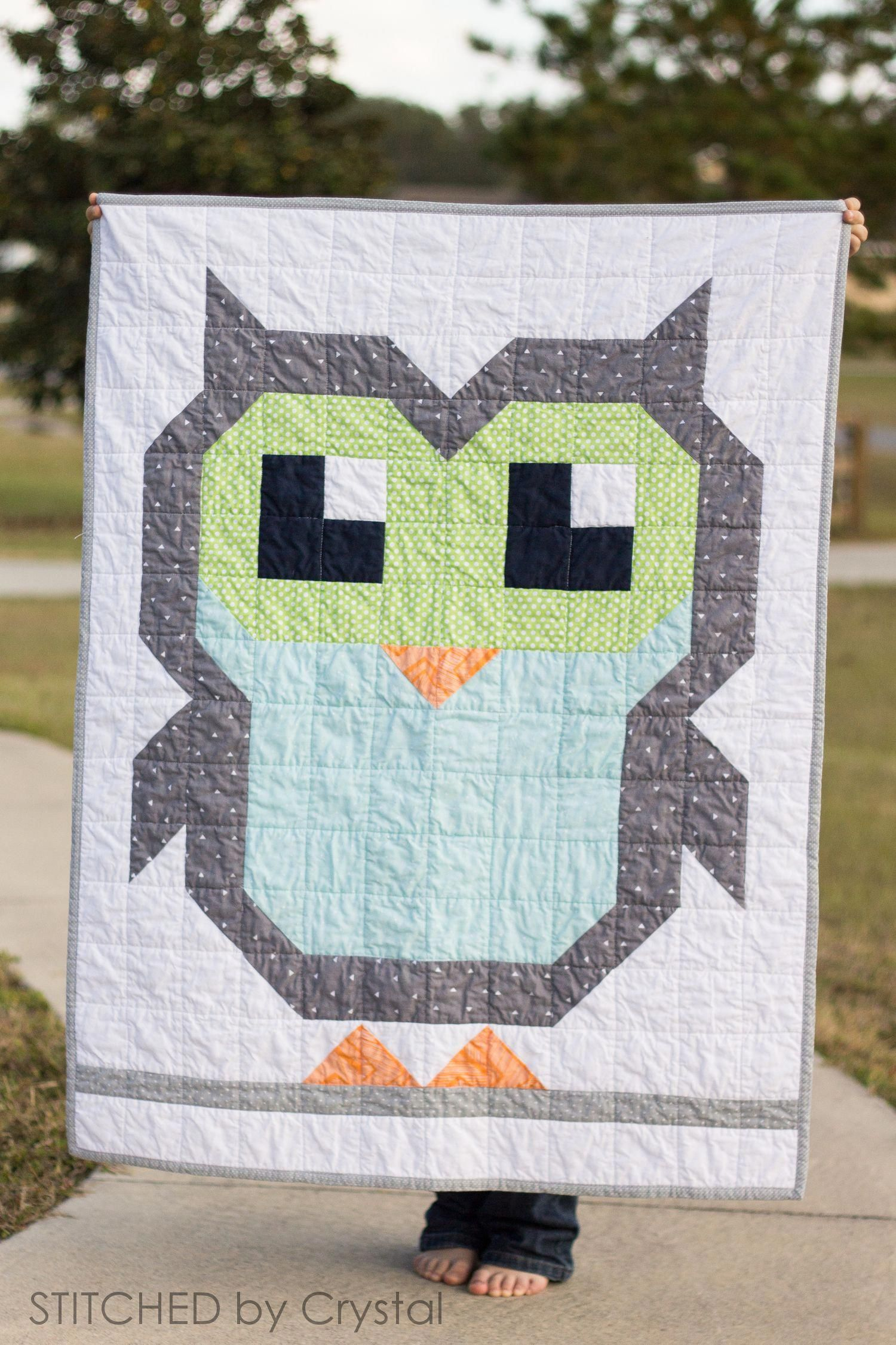 Animal Quilling Ideas Owl Baby Quilts Owl Quilt Pattern Bird Quilt