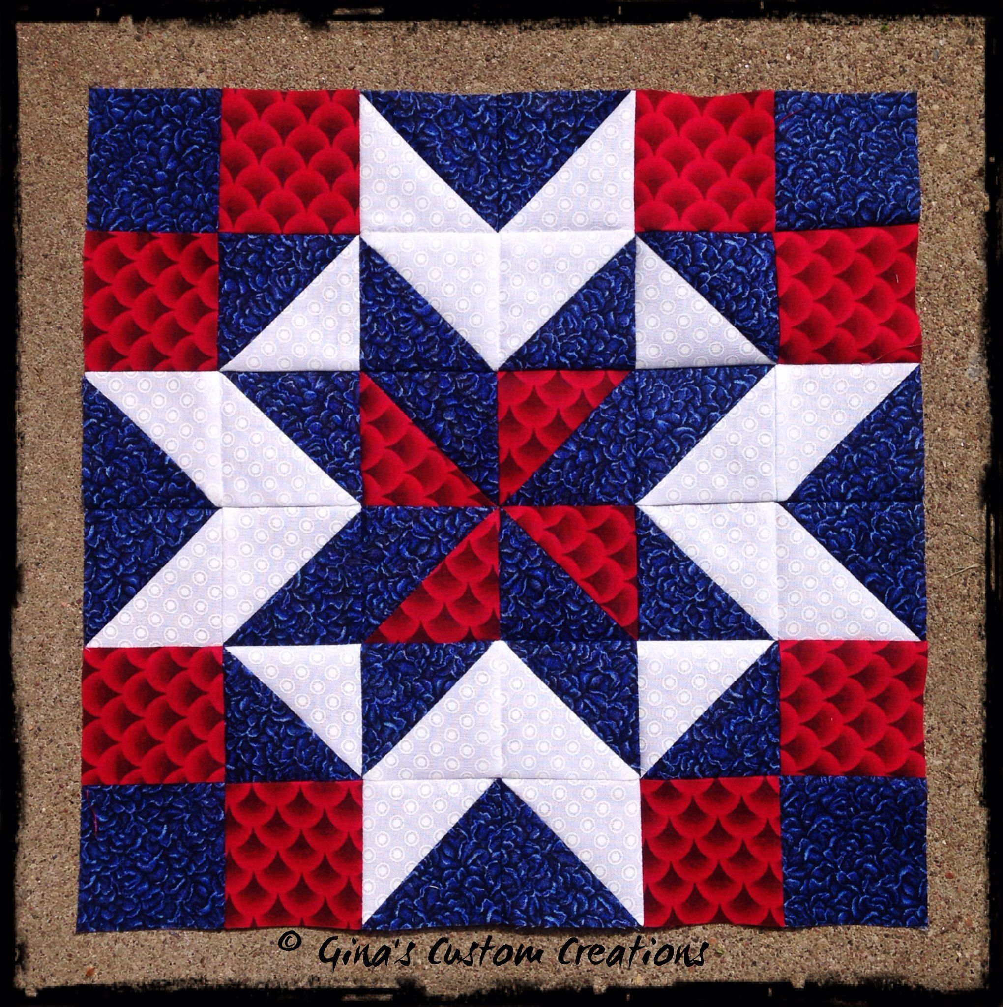 Another Nine Patch Star Block Star Quilt Patterns Barn Quilt