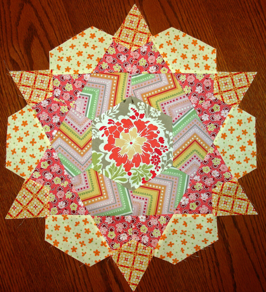 Another Rose Star Block Paper Piecing Quilts Hexagon Quilt Quilt 