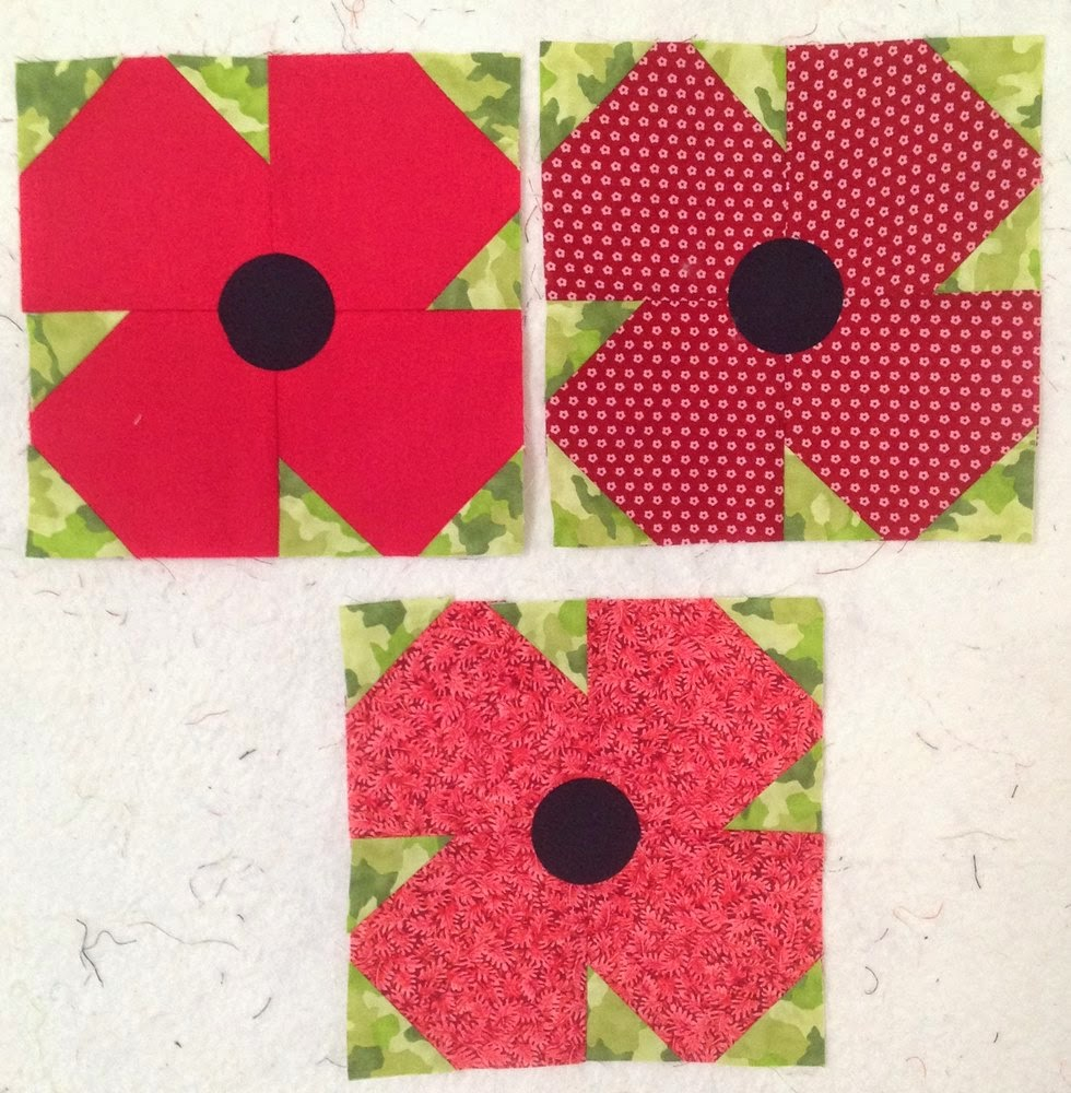 Aussie Hero Quilts and Laundry Bags POPPY BLOCK TUTORIAL