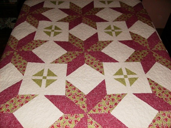 Big Star Block Queen Size Quilt