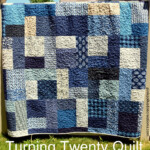 Blue Turning Twenty Quilt Pink Polka Dot Creations