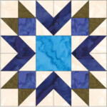 Blueberry Pie Star Quilt 15 Inch Block Paper Template Quilting Etsy