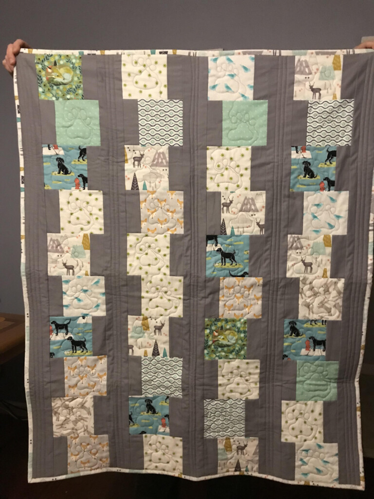 Building Blocks Baby Quilt Quilting