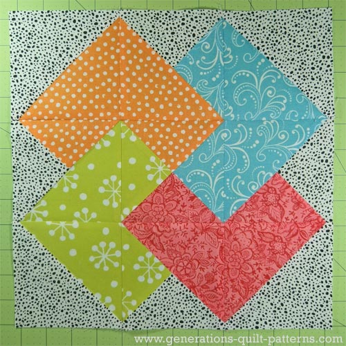 Card Trick Quilt Block From Our Free Quilt Block Pattern Library