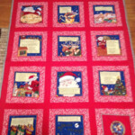 Christmas Quilt With Blocks Made From Soft Book Panel Quilting