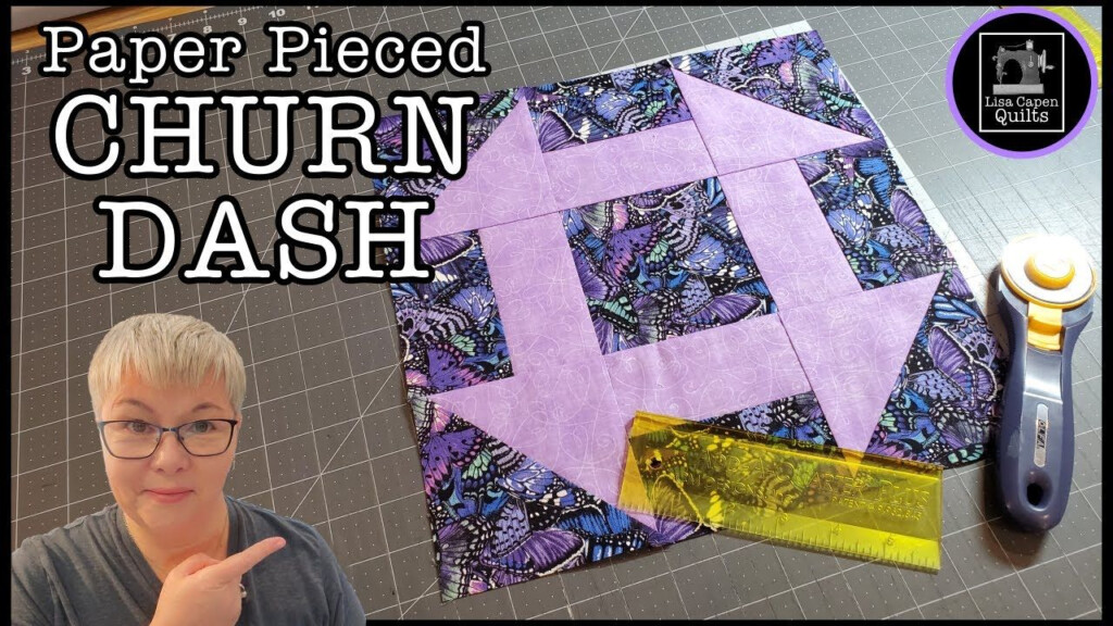 Churn Dash Quilt Block Paper Pieced Make A 12 5 X 12 5 Churn Dash 