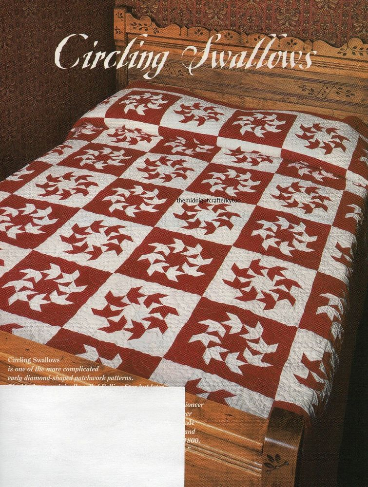 Circling Swallows Quilt Pattern Pieced RF Quilt Patterns Quilts Pattern