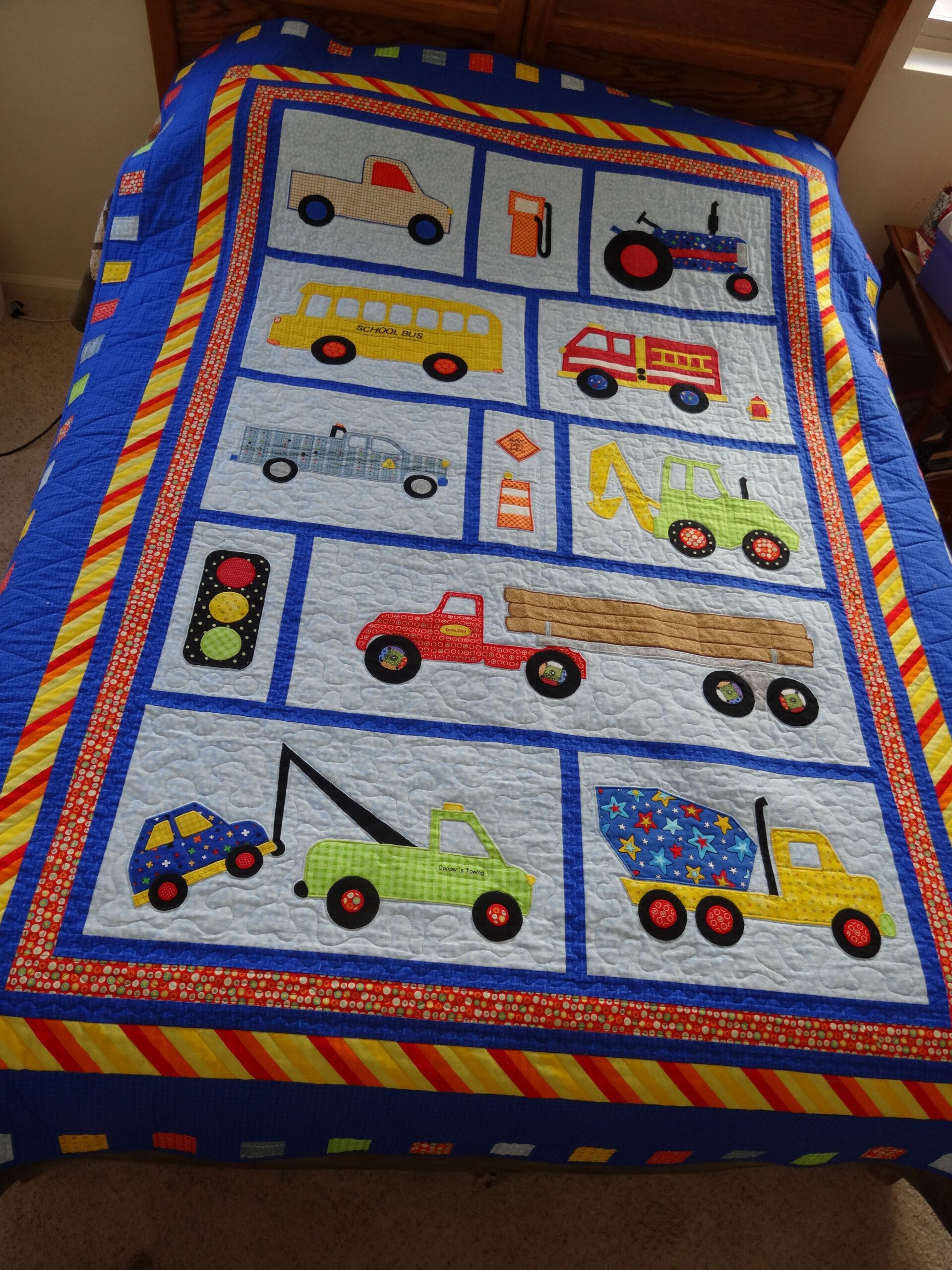 Construction Truck Vehicles APPLIQUE Machine Embroidery Designs Baby