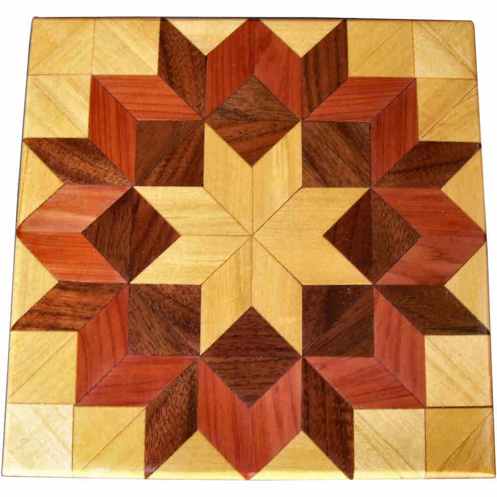 Cottonwood Carpenters Wheel Wood Quilt Block