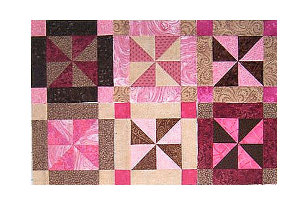 Easy Framed Pinwheels Quilt Block Pattern