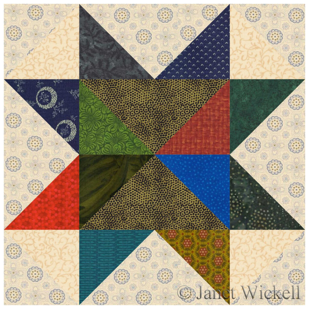 Easy Scrappy Star Quilt Block Pattern