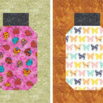 Fill Tall Bug Jar Quilt Blocks With Colorful Novelty Fabrics Pattern