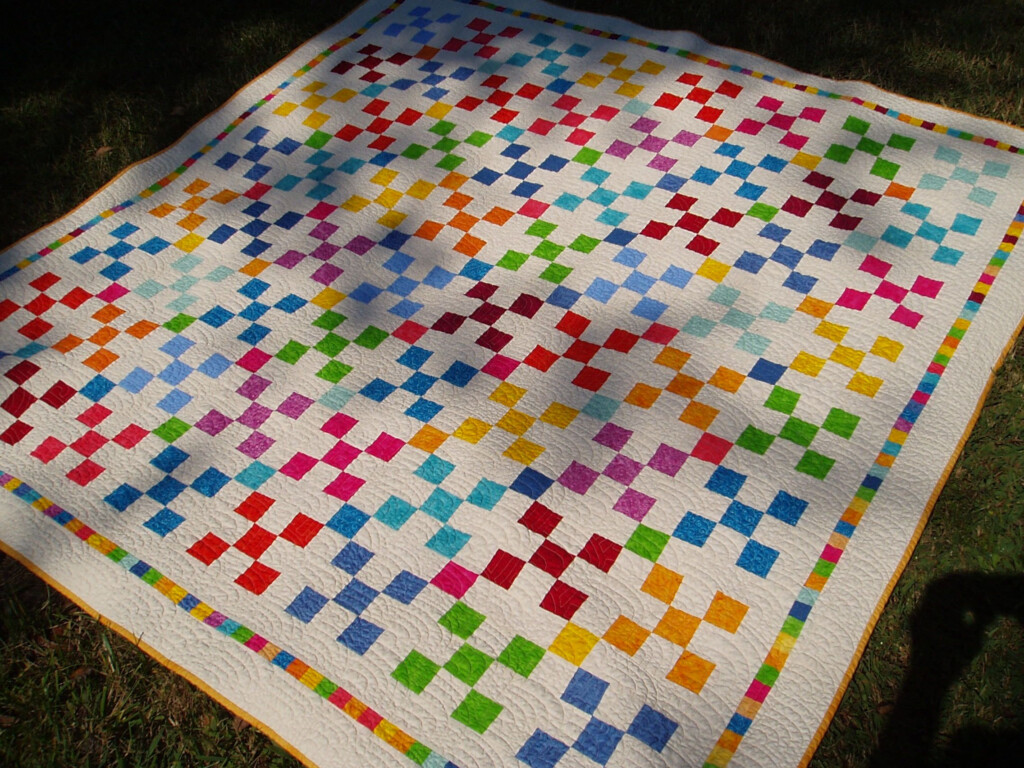 Finished Nine Patch Patch Quilt Nine Patch Quilt Quilts