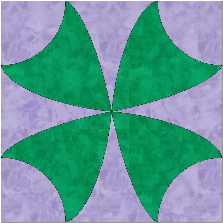 Four Leaf Clover Luck Quilt Template Quilting Block Pattern Etsy