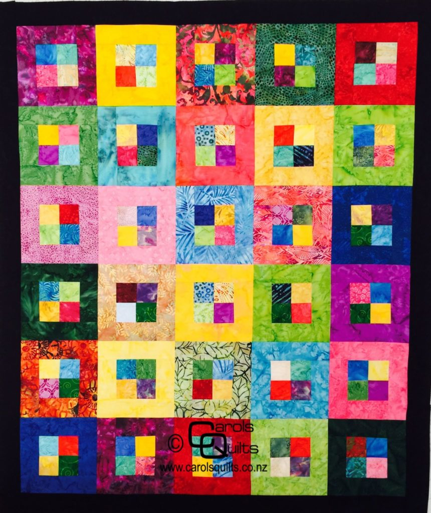 Free Batik Quilt Pattern Easy Squares Carol s Quilts