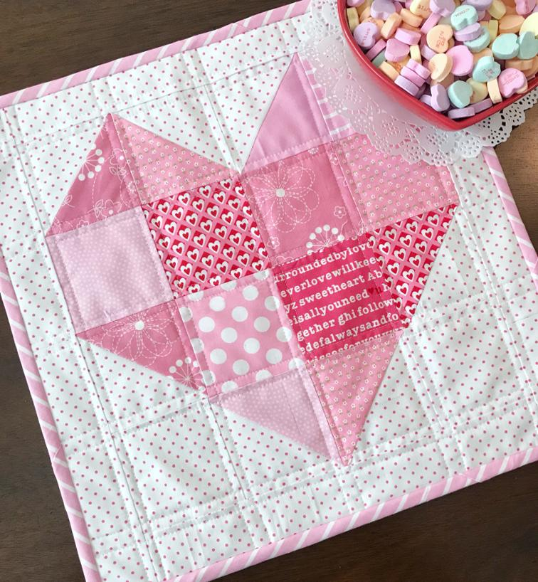 Free Quilt Pattern Heart Quilt Block I Sew Free