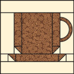 Freebie Warm Up With A Coffee Cup Quilt block Pattern Coffee Cake