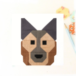 German Shepherd Puppy Dog Animal PDF Quilt Block Pattern Etsy Dog