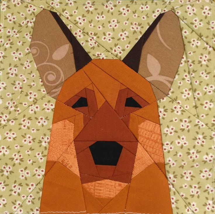 German Shepherd Quilt Block PDF Pattern Etsy Dog Quilt Block 