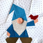 GNOME With A BIRD Paper Pieced Block Pattern In PDF Etsy Paper