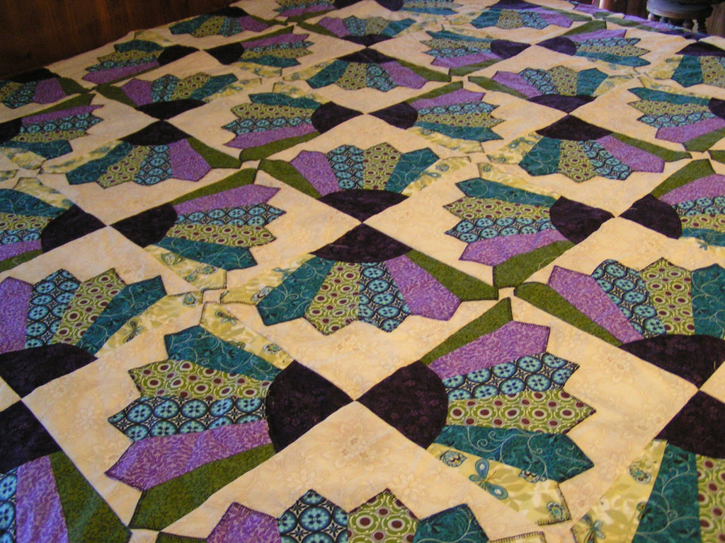 Free Pattern To Print For Grandmothers Fan Quilt Block QuiltBlockPatterns