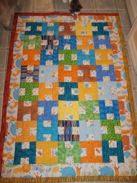 H Block Baby Quilt Baby Quilts Childrens Quilts Quilts