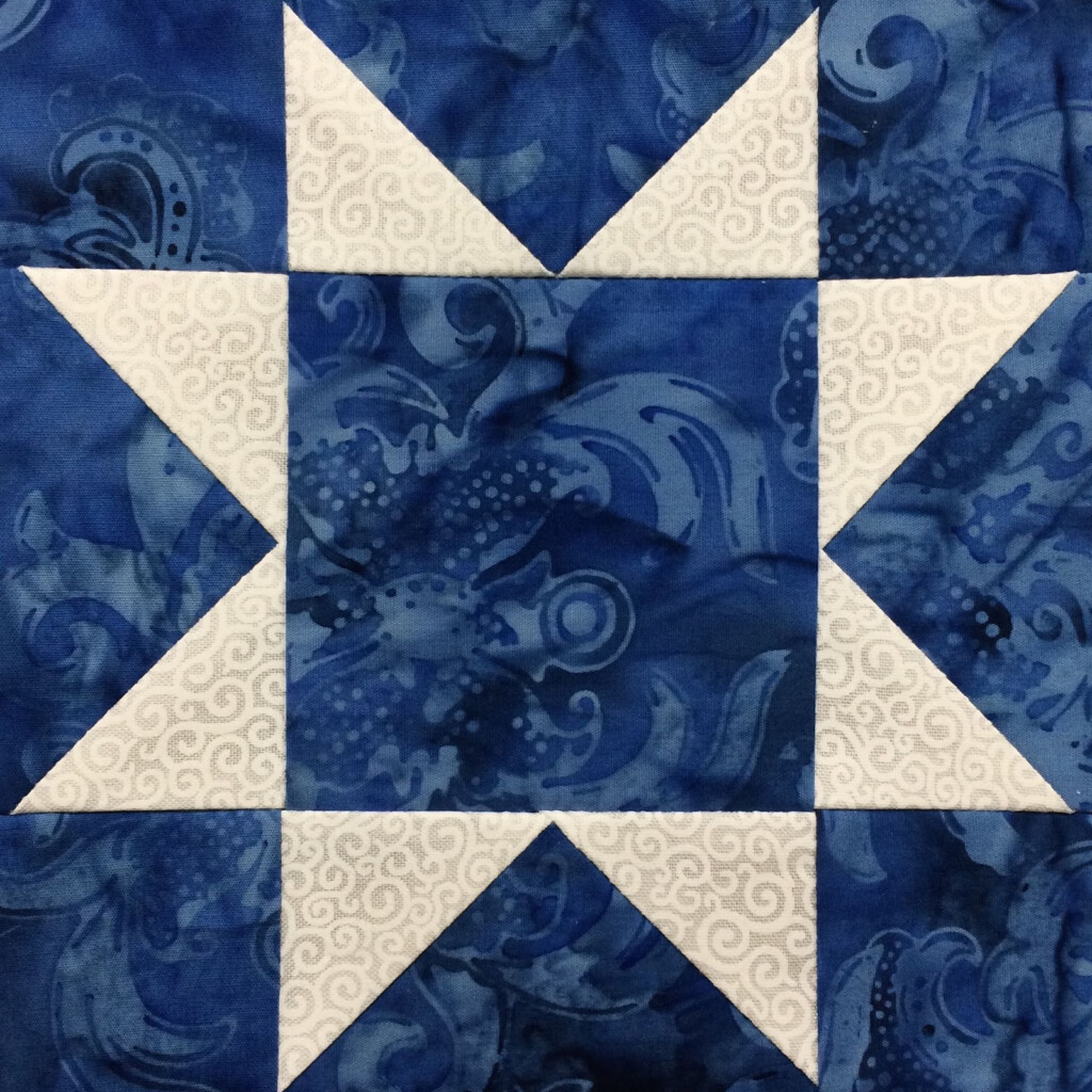 Hand Made Karma Blue White Sampler Quilt Six Inch Blocks Complete