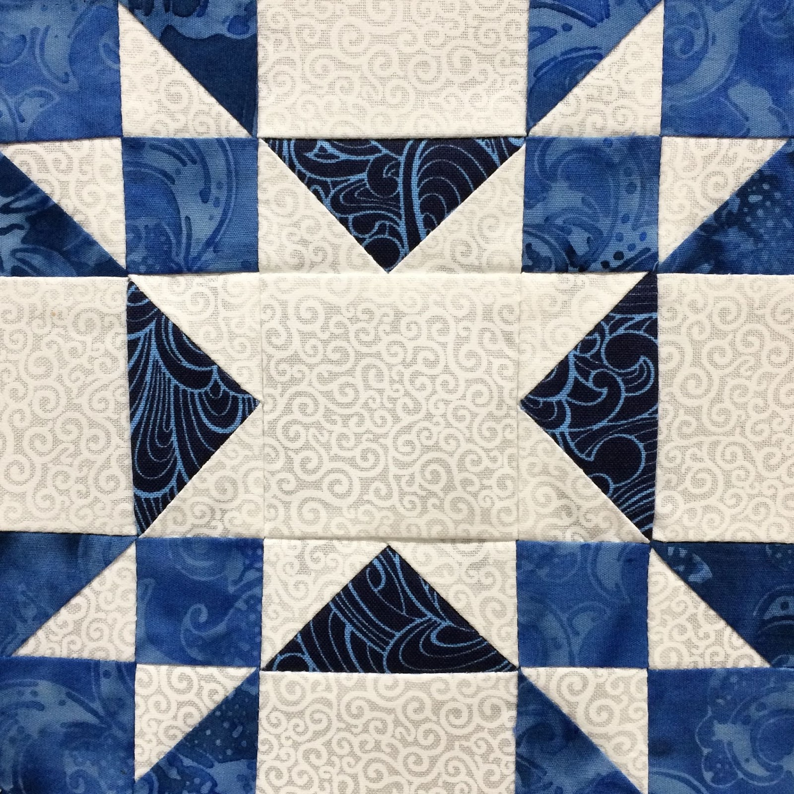 Hand Made Karma Blue White Sampler Six Inch Blocks