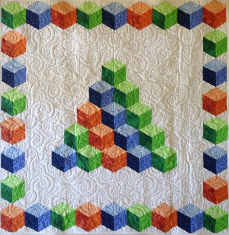 Homemade Quilt Baby Quilt Baby Blanket Building Block Etsy