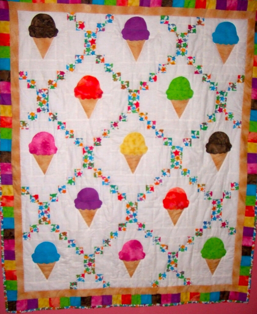 Ice Cream Cone Quilt Quilts Quilted Wall Hangings Baby Quilts