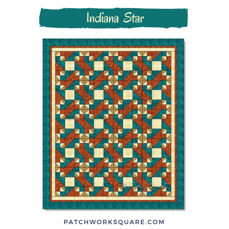 Indiana Star Quilt Block Pattern QuiltBlockPatterns