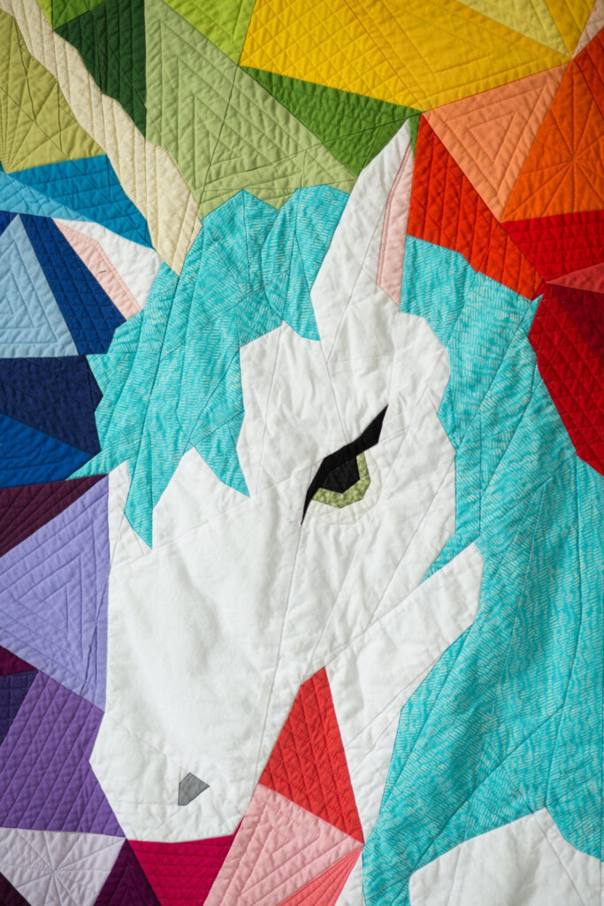 Maybe The Unicorn Paper Piecing Quilt Pattern Geometric