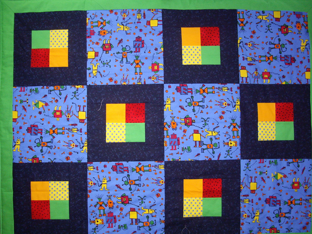 Meg s Framed Four Patch Quilt Block Pattern At www quilte Flickr