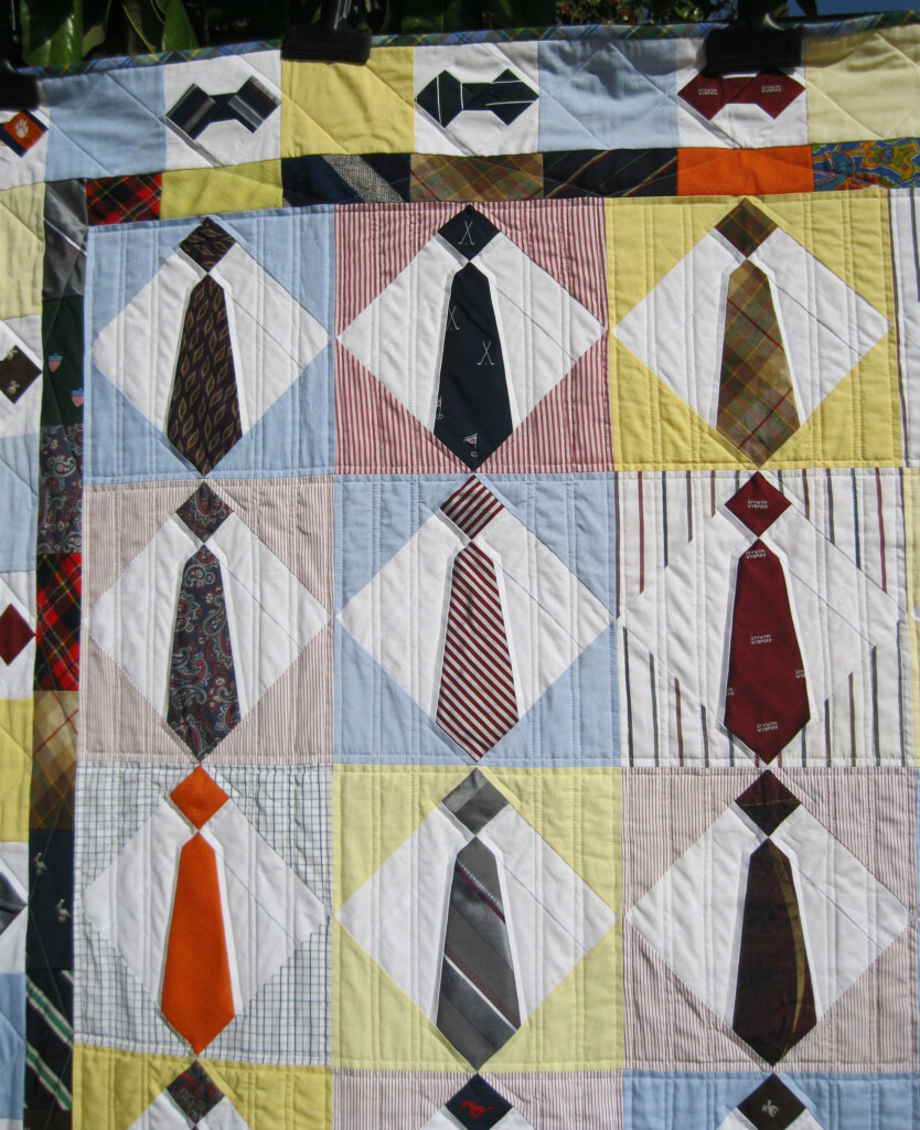 Mike s Neck Tie Quilt Upper Left Quilts Tie Quilt Necktie Quilt