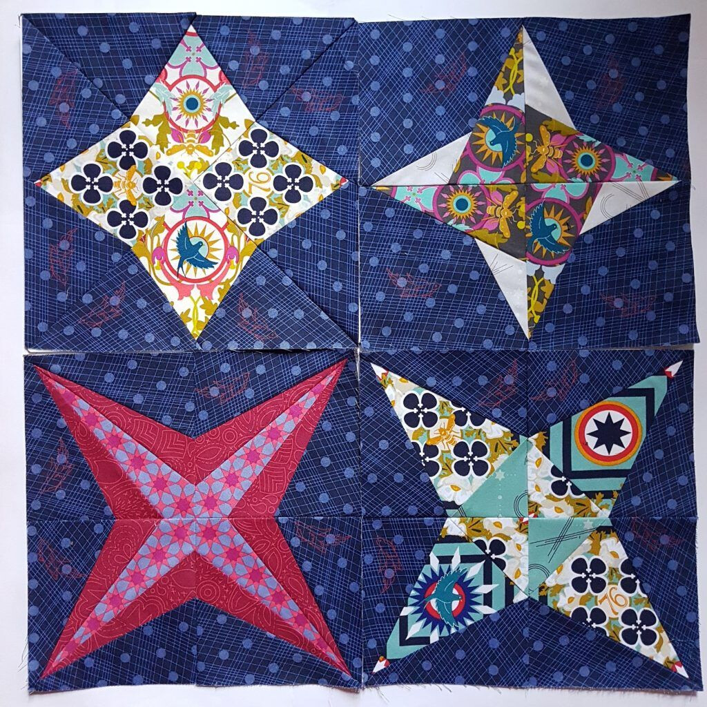 Milky Way Sampler 4 Blocks Are Done Heart Quilt Quilts Foundation 