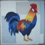 Mini Rooster Applique Quilt Animal Quilts Applique Quilts Art Quilts