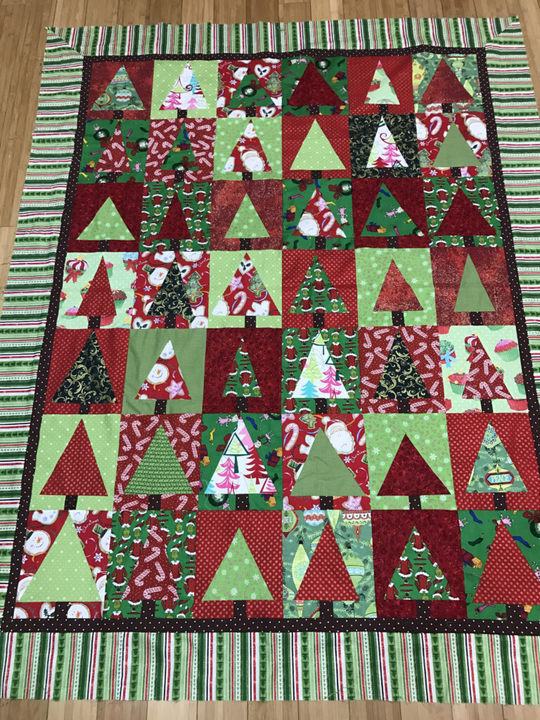Modern Christmas Tree Block Quilt My 1st Quilt Made Using Amy Smart 