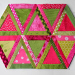 Modern Scrap Triangle Quilt Blocks 60 Degree Triangles Framed With 1 1