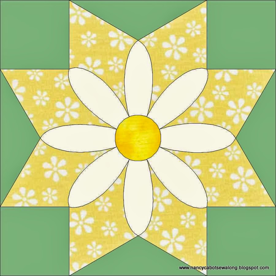 Moore About Nancy Missouri Daisy Quilt Block