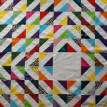 Multi Colored Signature Block Quilt Unfinished Size Is 44 By 44