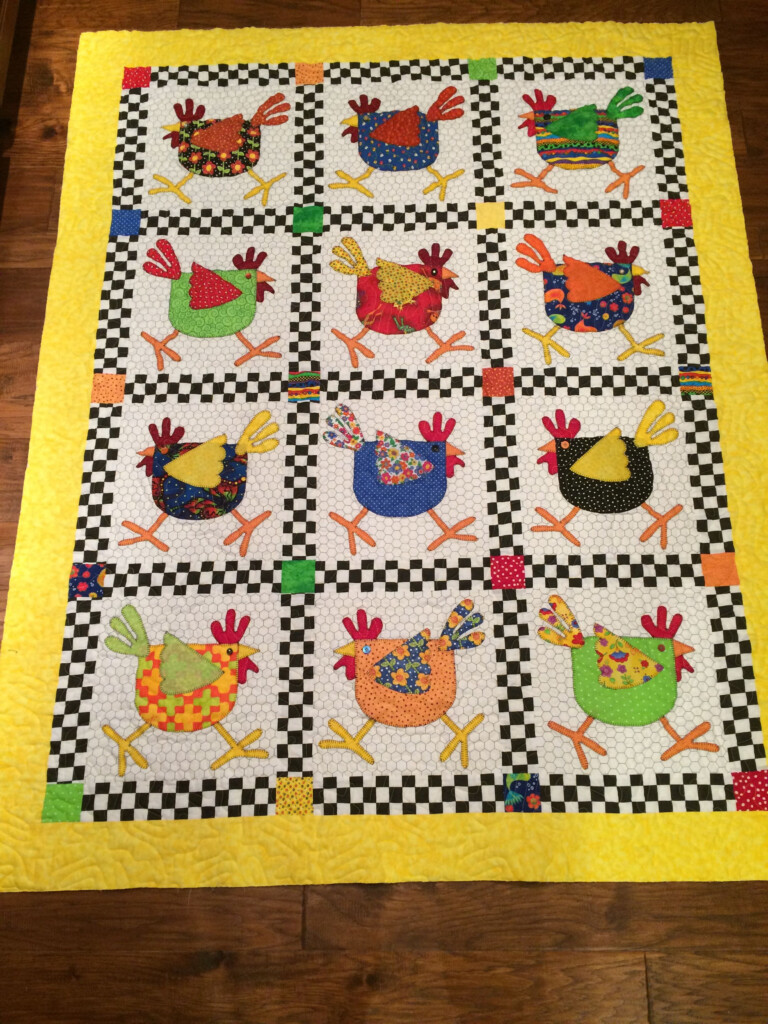 My Funky Chicken Quilt Chicken Quilt Quilts Funky