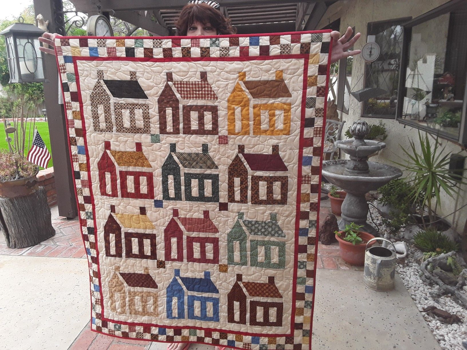 My New Schoolhouse Quilt House Quilts House Quilt Block Country Quilts