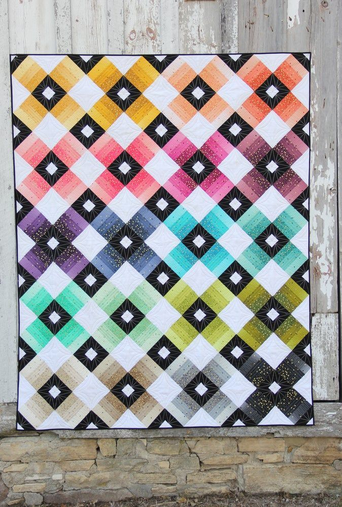 Ombre Lattice Quilt PDF Lattice Quilt Quilts Modern Quilt Patterns