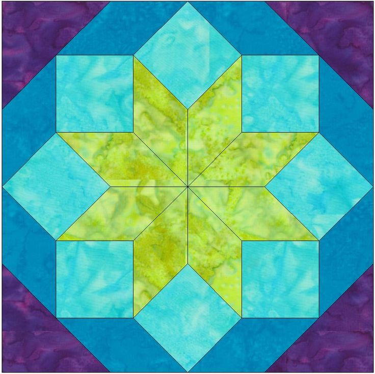 Original Rolling Star Quilt 15 Inch Block Template Quilting Etsy
