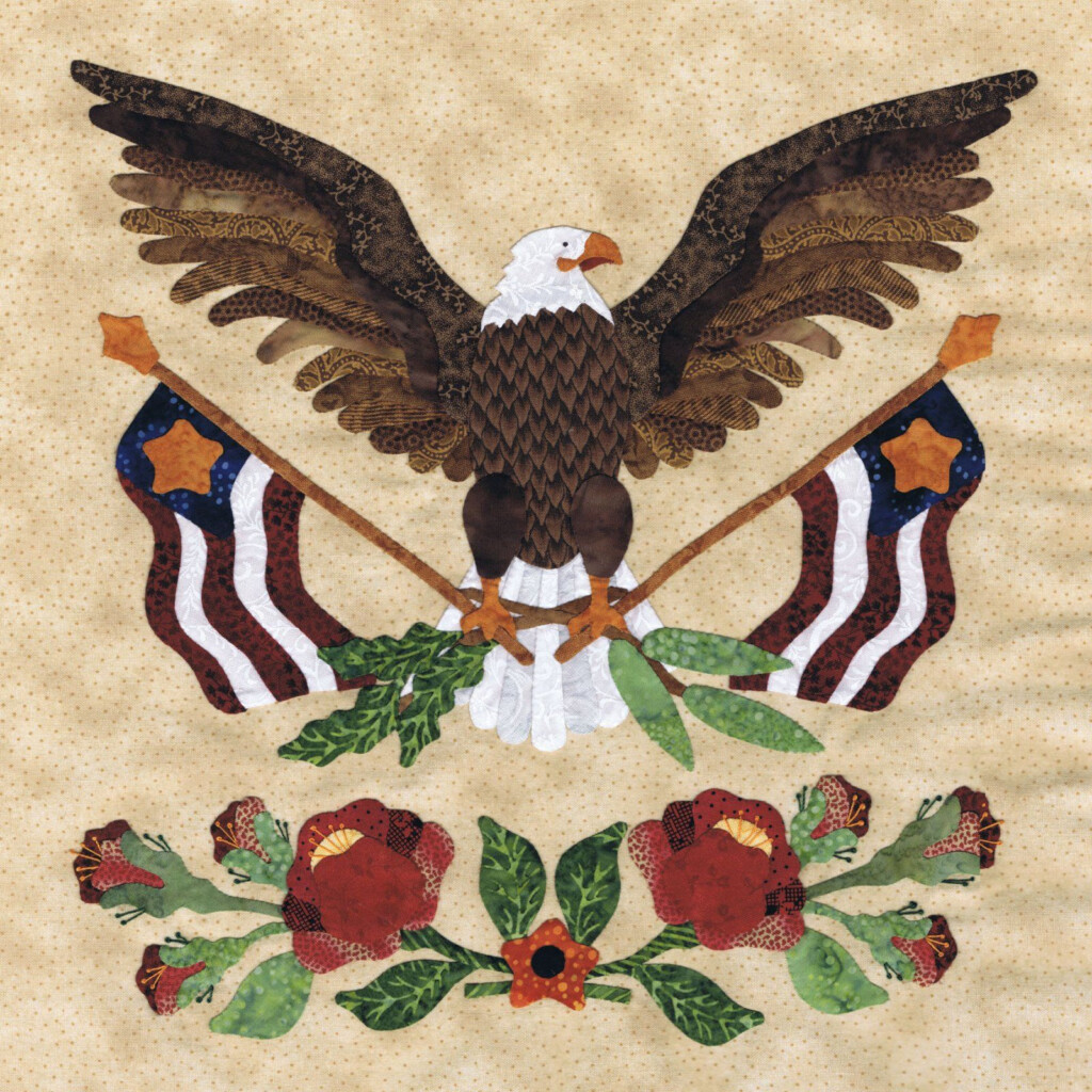 P3 1705 Freedon Eagle Eagle Quilt Applique Quilts Applique Quilt 