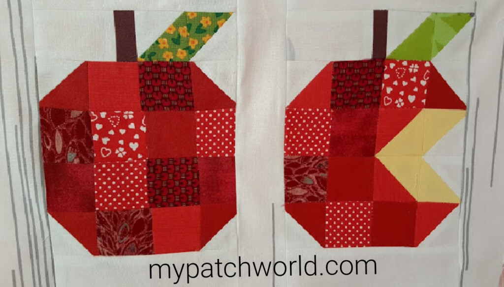 Patchwork Apple Quilt Block All About Patchwork And Quilting