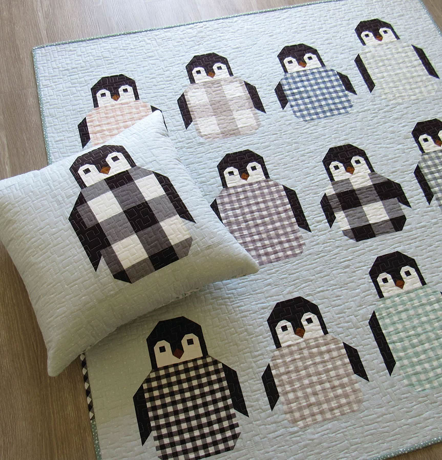 Penguin Party Quilt Sewing Pattern By Elizabeth Hartman