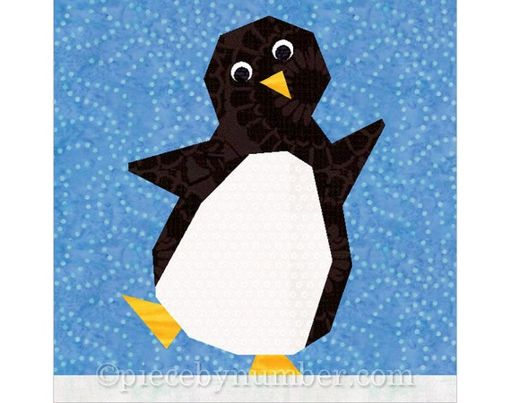 Penguin Quilt Block Paper Pieced Quilt Pattern Instant